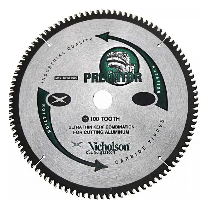 Nicholson Circular Saw Blade Aluminum 12" 100T