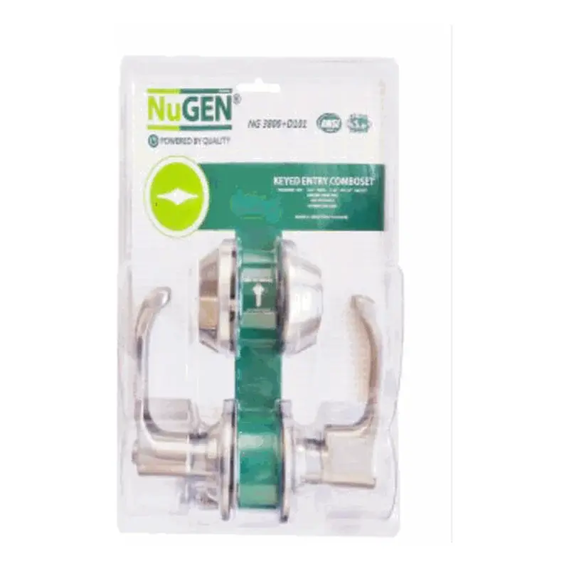 NuGEN Combo Lever Lockset 3800 + Deadbolt 101 Stainless Steel