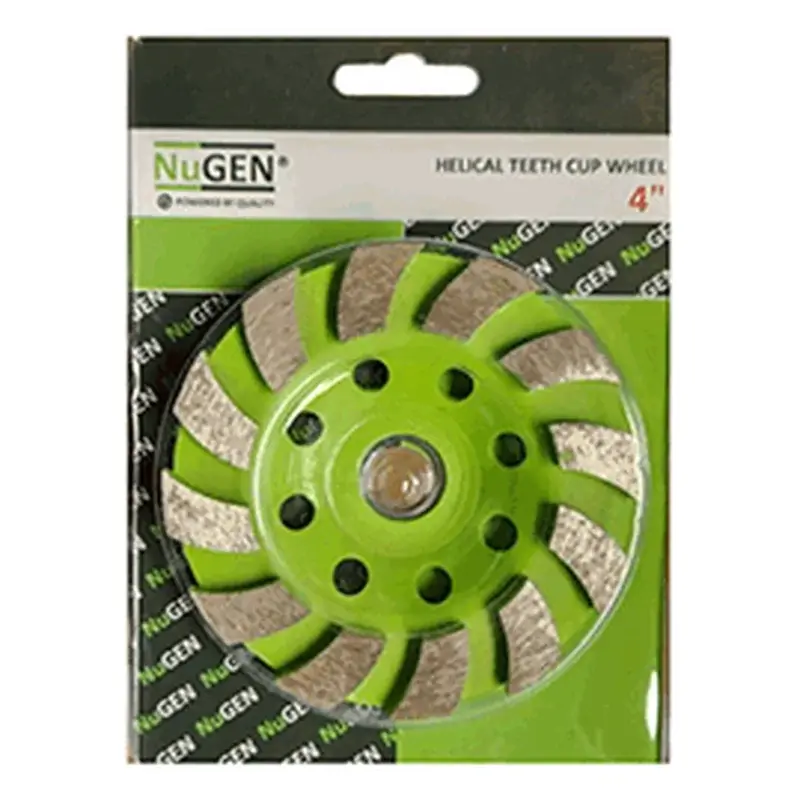 NuGEN Cold Press Helical Teeth Diamond Cup Wheel 4"