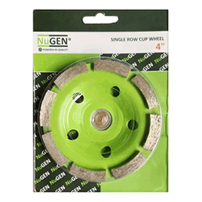 NuGEN Cold Press Single Row Diamond Cup Wheel 4"