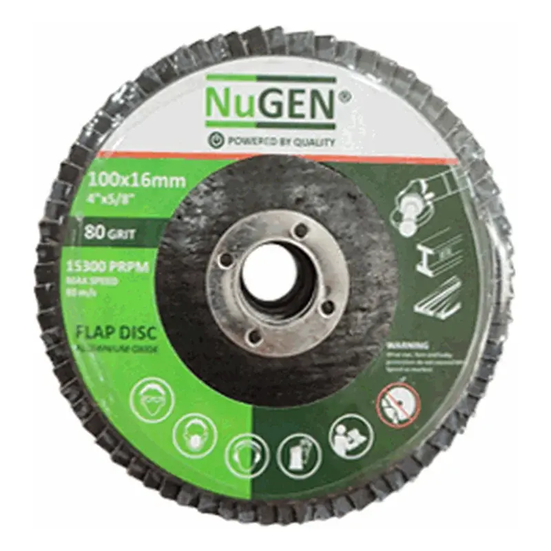 NuGEN Flap Disc for Metal & Wood 4" #120