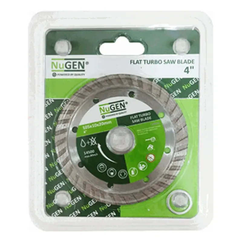 NuGEN Cold Press Flat Turbo Diamond Blade for Stone 4"