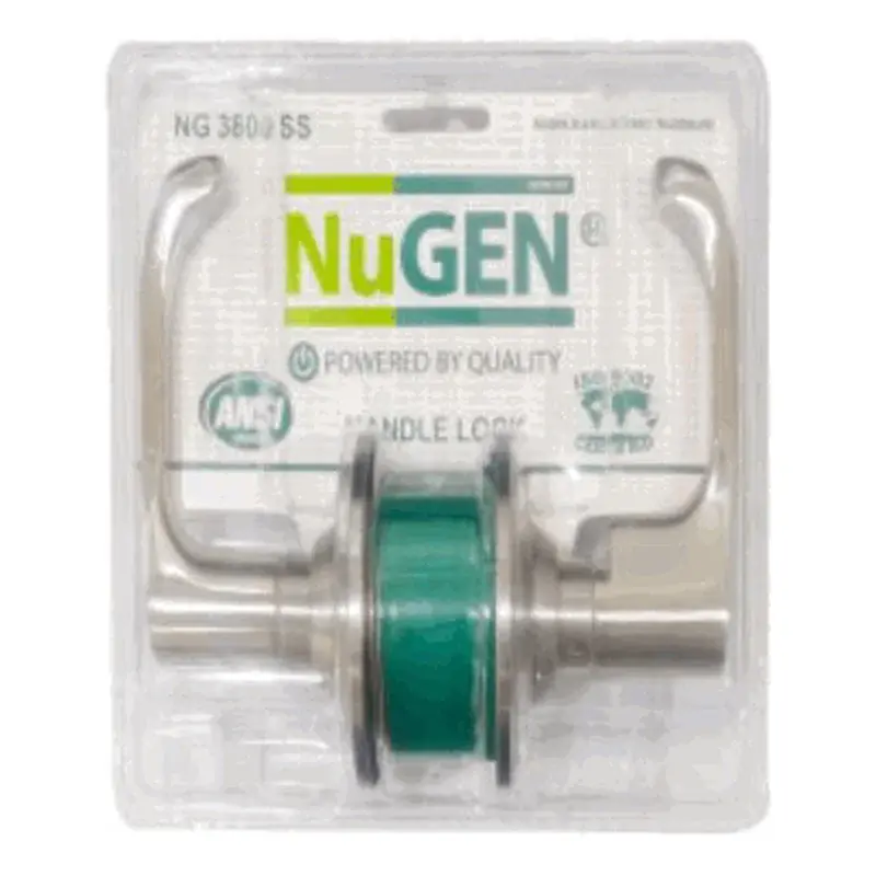 NuGEN Lever Handle Lockset 3800 Antique Brass