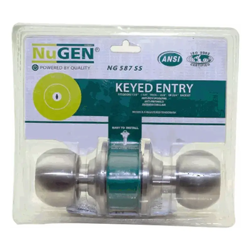 NuGEN Knob Lockset 587 Antique Brass