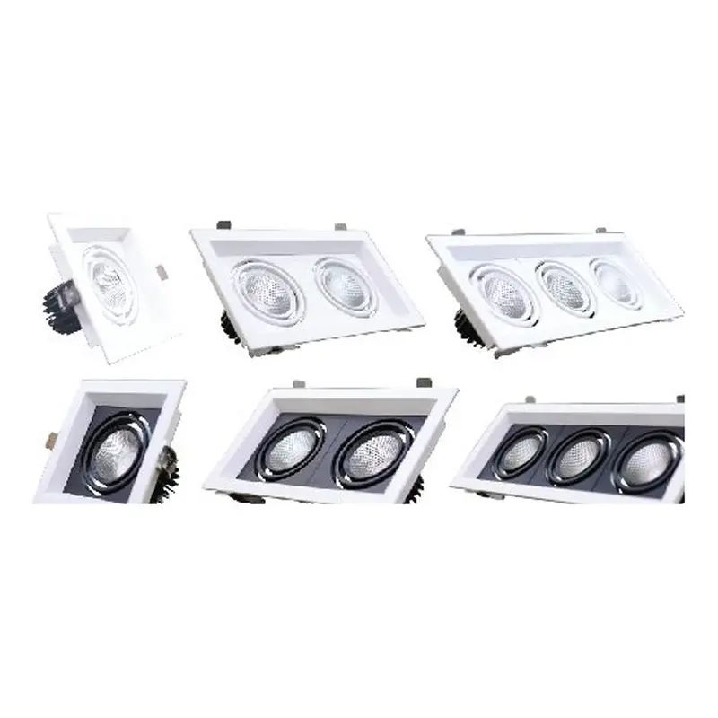 Omni LED Grille Recessed Commercial Light 1x10W Cool White White Housing
