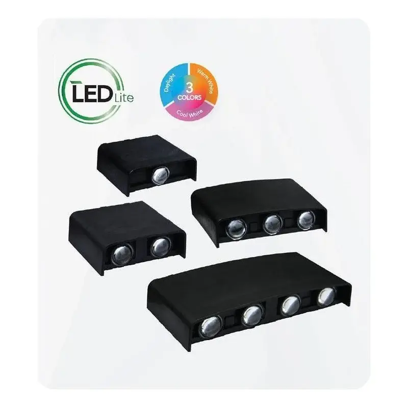 Omni LED Modern Accent Wall Light 1x2W Tricolor Black