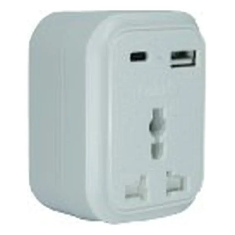 Omni Universal Adapter with USB Charger 1-Gang