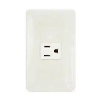 Omni Classic Flush Convenience Outlet with Ground in Plate 16A