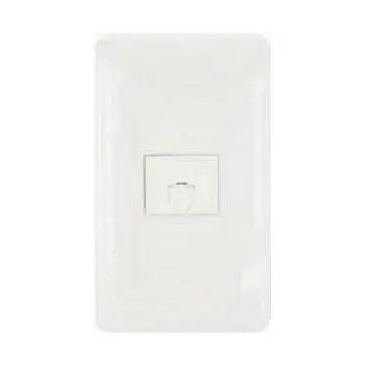 Omni Classic Flush Telephone Outlet 4 Pins in Plate