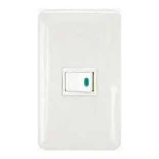 Omni Classic Flush 1-Way Illuminated Switch in Plate 16A