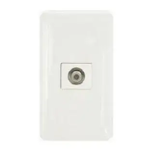 Omni Classic Flush TV Cable Outlet in Plate