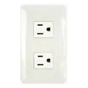 Omni Classic Flush 2pcs Convenience Outlet with Ground in Plate 16A