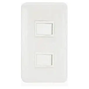 Omni Classic Flush 2pcs 1-Way Switch in Plate 16A
