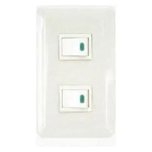 Omni Classic Flush 2pcs 1-Way Illuminated Switch in Plate 16A