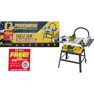 Powerhouse PH-FWTS2-10-2400HD Industrial Table Saw 10" 2400W (Workshop Grade)
