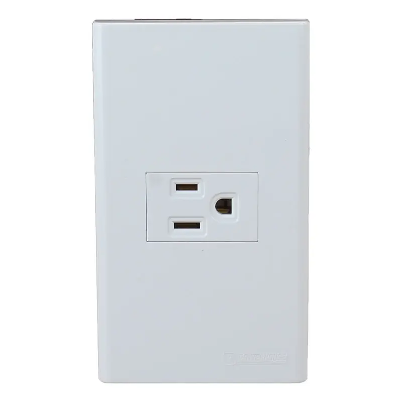 Powerhouse 1 Gang Plate w/ Regular Convenience Outlet (Flat Pin w/ Ground) 1pc 250V/16A
