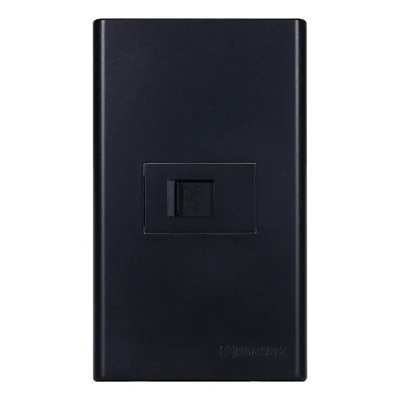 Powerhouse 1 Gang Plate w/ Telephone Outlet Gray