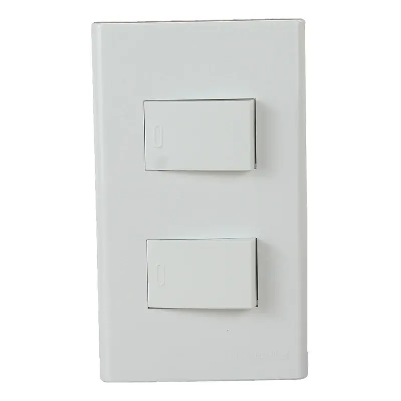 Powerhouse 2 Gang Plate w/ Four Way Switch 2pc 250V/10A