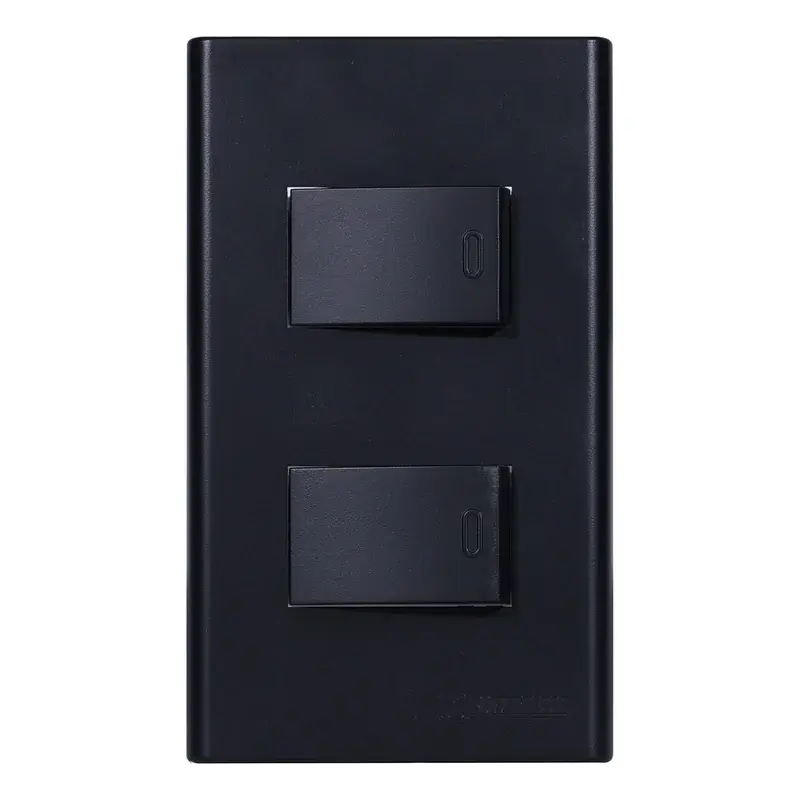 Powerhouse 2 Gang Plate w/ Three Way Switch 2pc 250V/10A