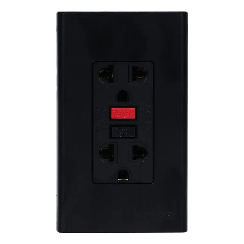 Powerhouse 3 Gang Plate w/ Duplex Universal Outlet w/ Ground - GFCI Outlet 250V/16A