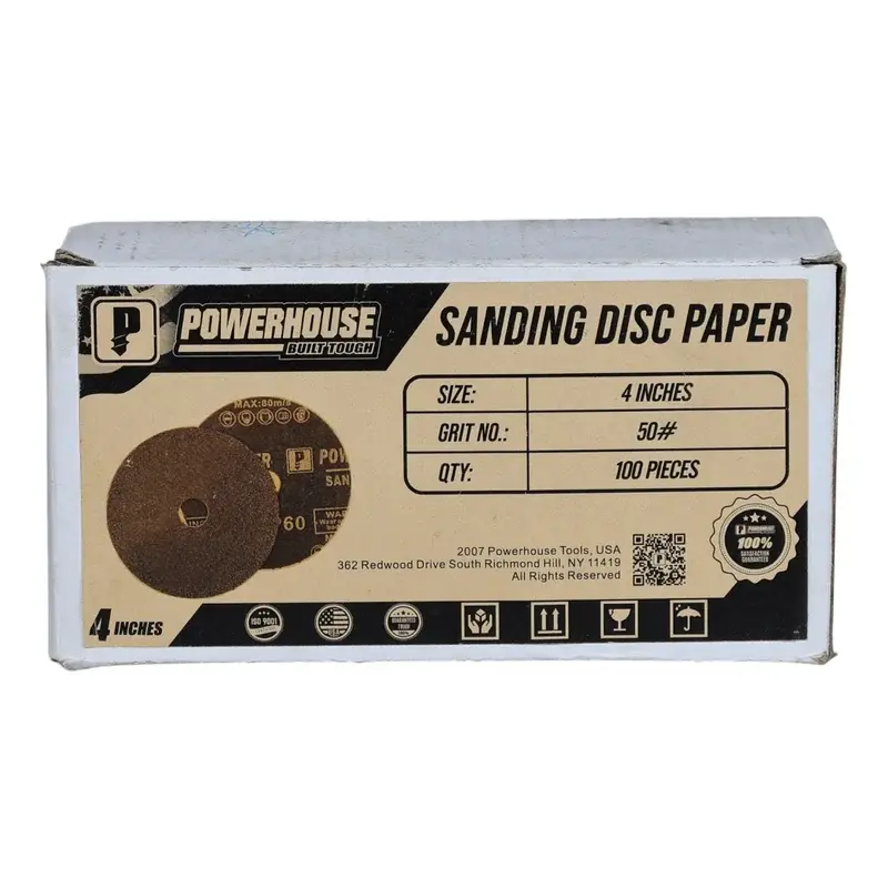 Powerhouse Abrasive Sanding Disc Paper 7" Grit No. 80