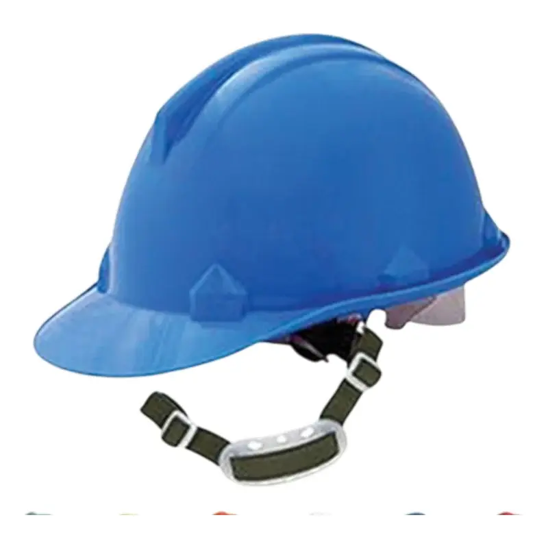 Powerhouse ABS Plastic Safety Helmet H.D. w/ Chin Strap Red