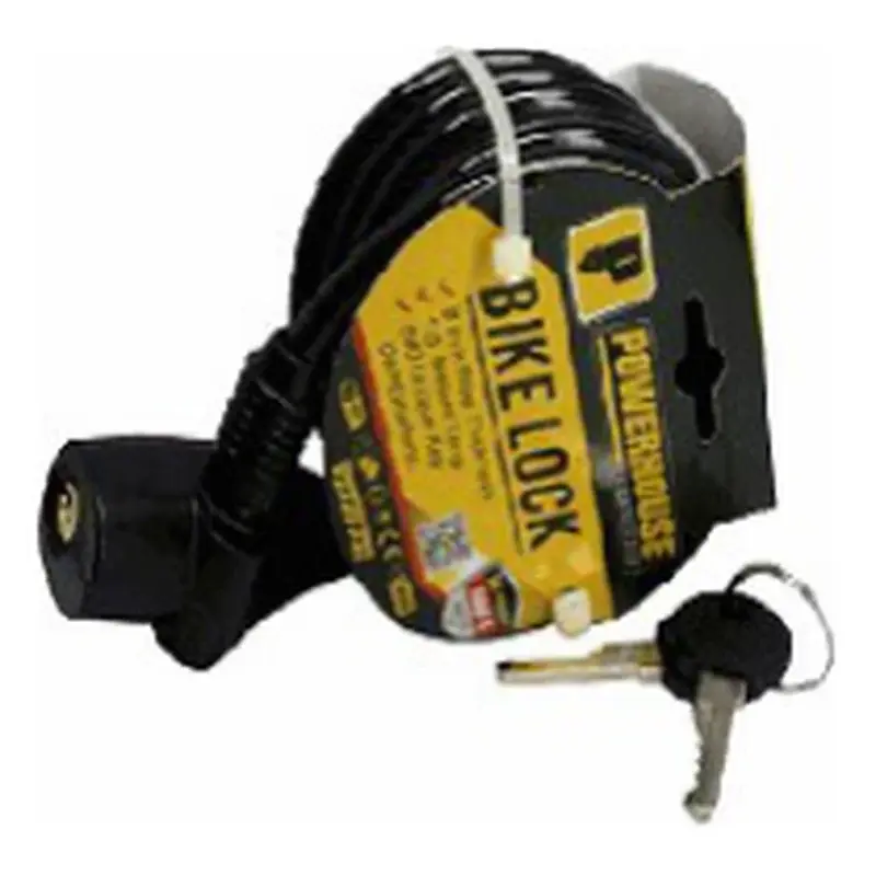 Powerhouse Bike Lock Black 8x1800mm