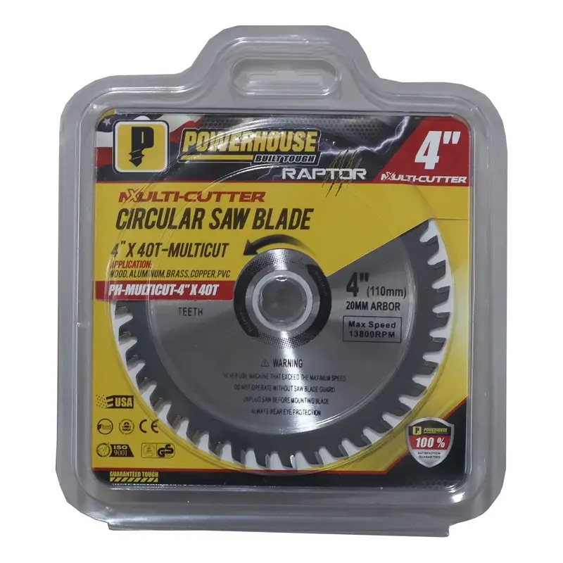 Powerhouse Circular Saw Carbide Multi Cutter Blade 4" x 40T