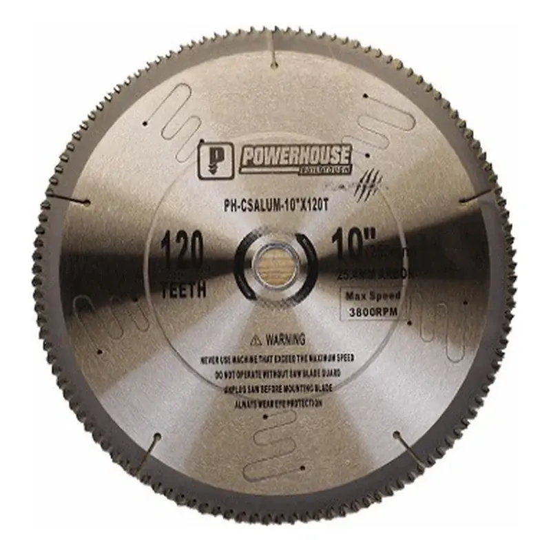 Powerhouse Circular Saw Carbide Tip for Aluminum 10" x 120T