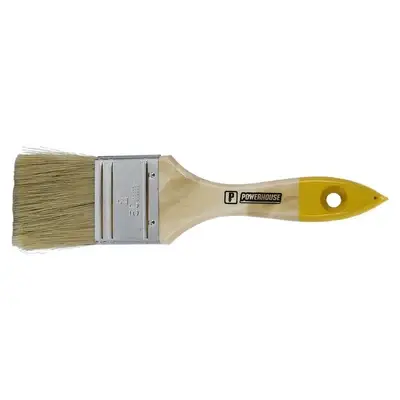 Powerhouse Classic White Bristle Paint Brush Wooden Handle 3"