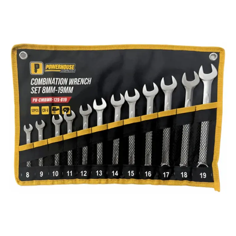 Powerhouse Combination Wrench Set CR-V 8 Pcs/Set (6mm-22mm)
