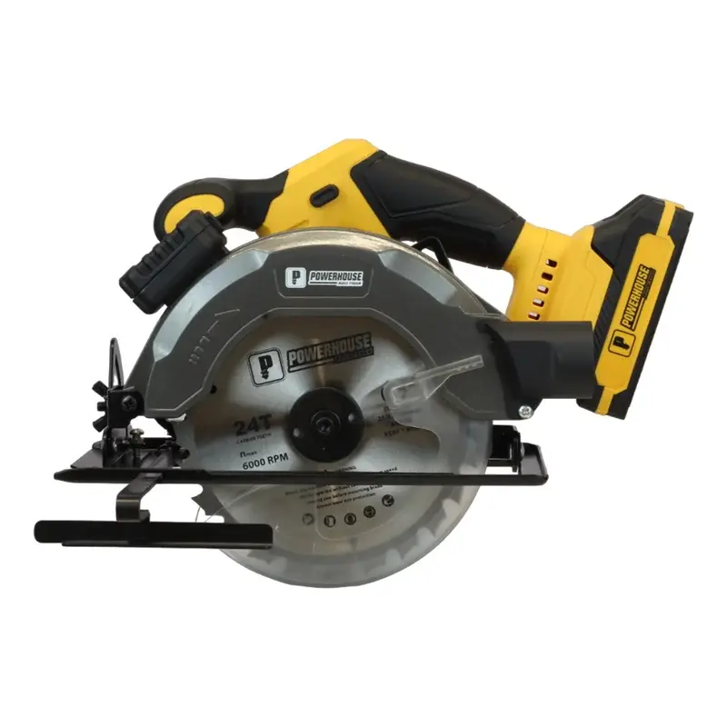 Powerhouse Cordless Circular Saw w/ Laser Line 6-1/2 165mm 4,500rpm 20V Bare Unit (No Battery/Charger)