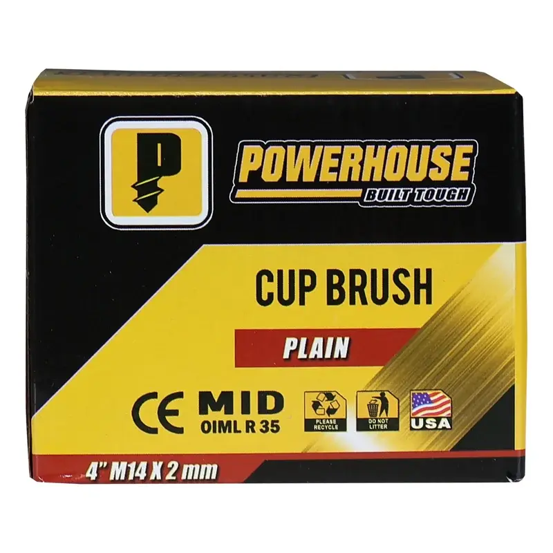 Powerhouse Cup Brush Plain M14 x 2.00mm x 4"