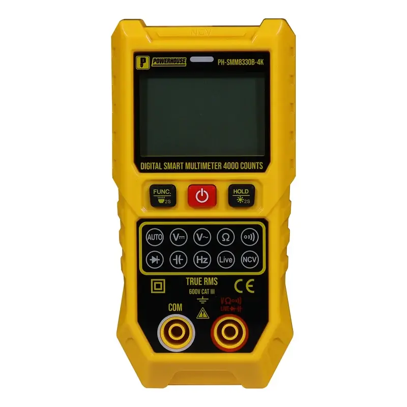 Powerhouse Digital Smart Multimeter 4,000 Counts AC/DC Voltage