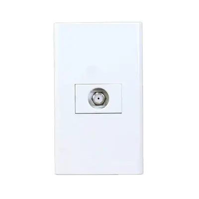 Powerhouse 1 Gang Plate w/ TV-Cable Outlet