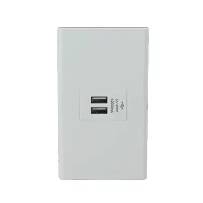 Powerhouse 1 Gang Plate w/ USB Outlet 5V/2.1A
