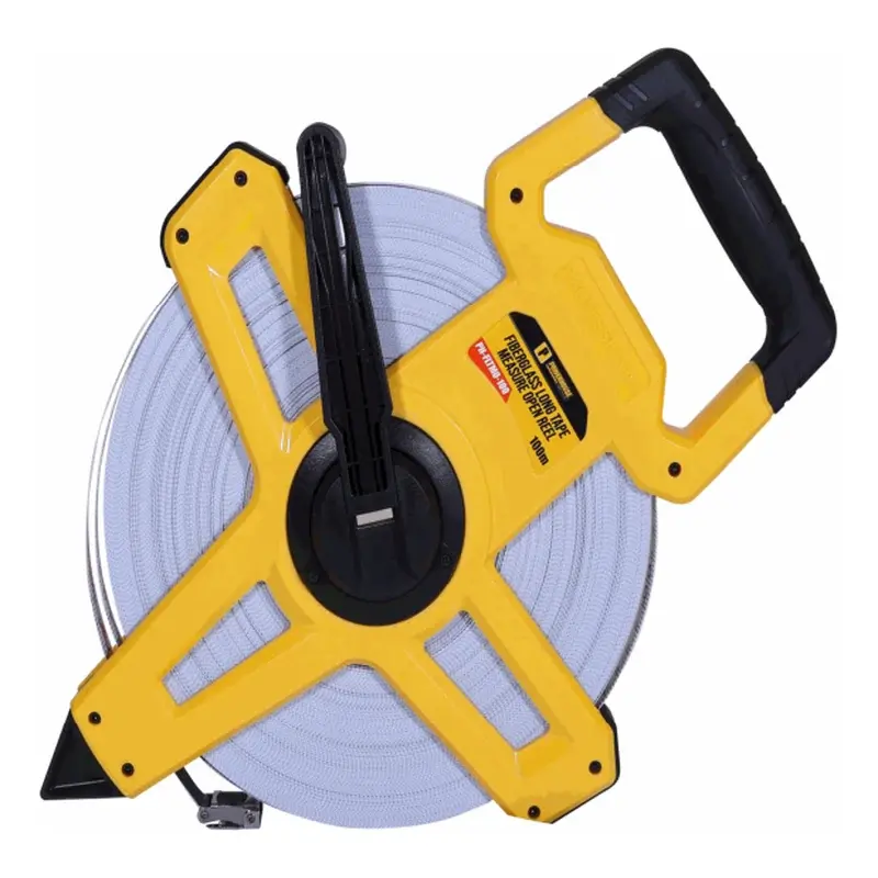 Powerhouse Fiberglass Long Tape Measure Open Reel 100m