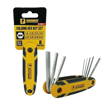 Powerhouse Folding Hex Key 8pcs/set
