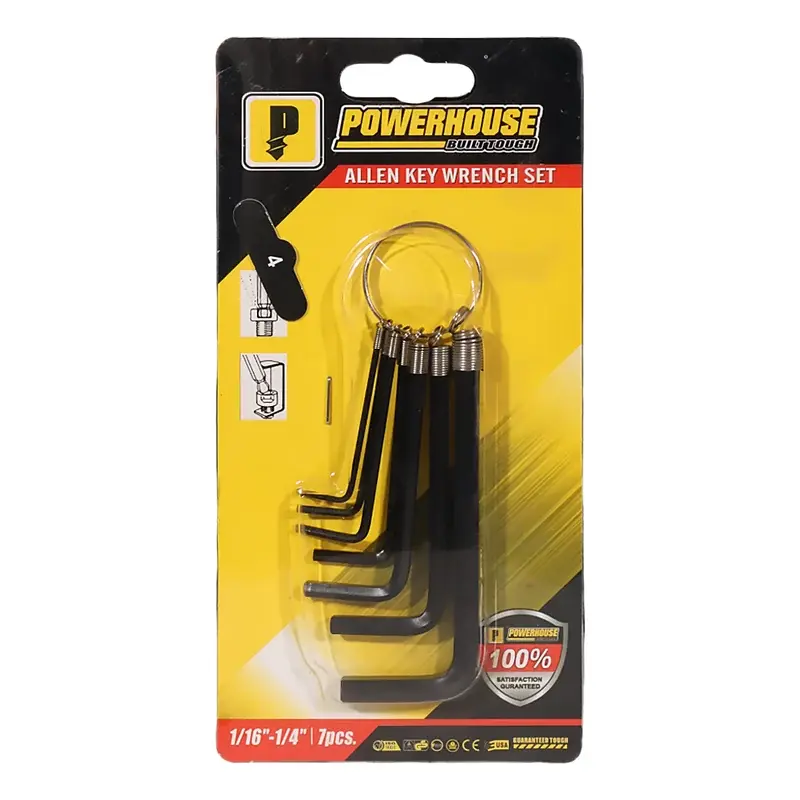 Powerhouse Hexagonal Allen Key Wrench Set 8 Pcs/Set Metric (1.5mm -8.0mm)
