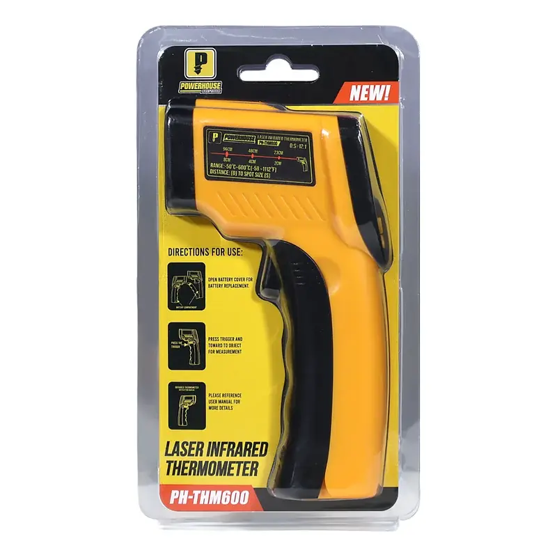 Powerhouse Laser Infrared Thermometer w/ Alarm -50°C~600°C
