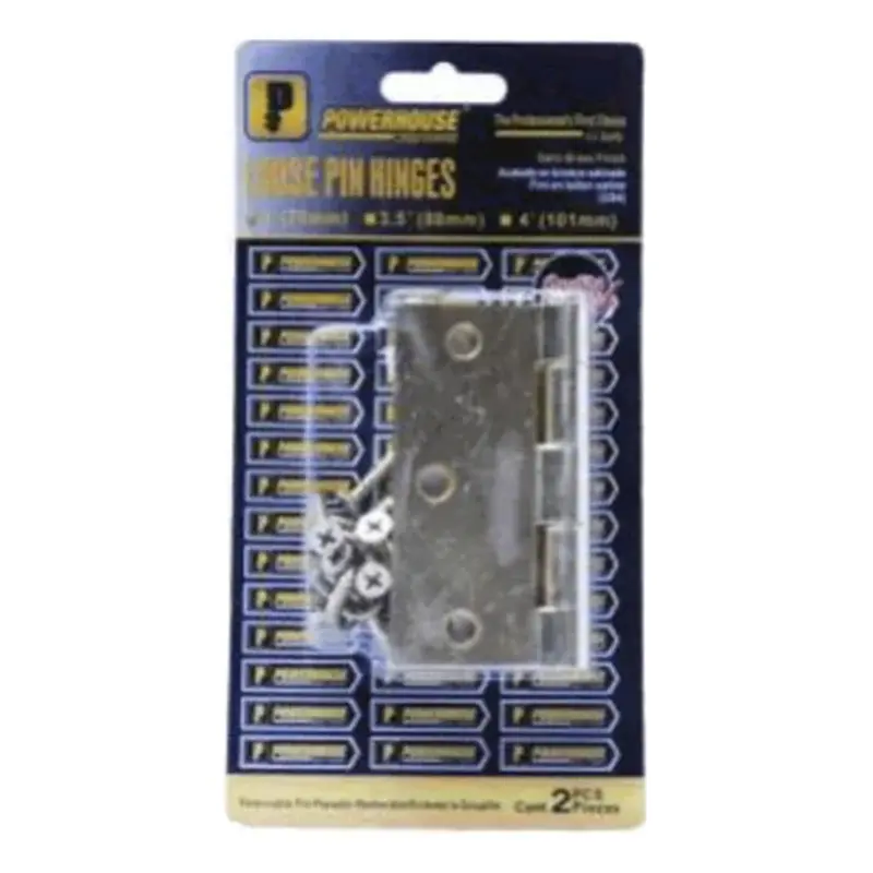 Powerhouse Loose Pin Hinges Brass Blister Pack 3.5" x 3.5"