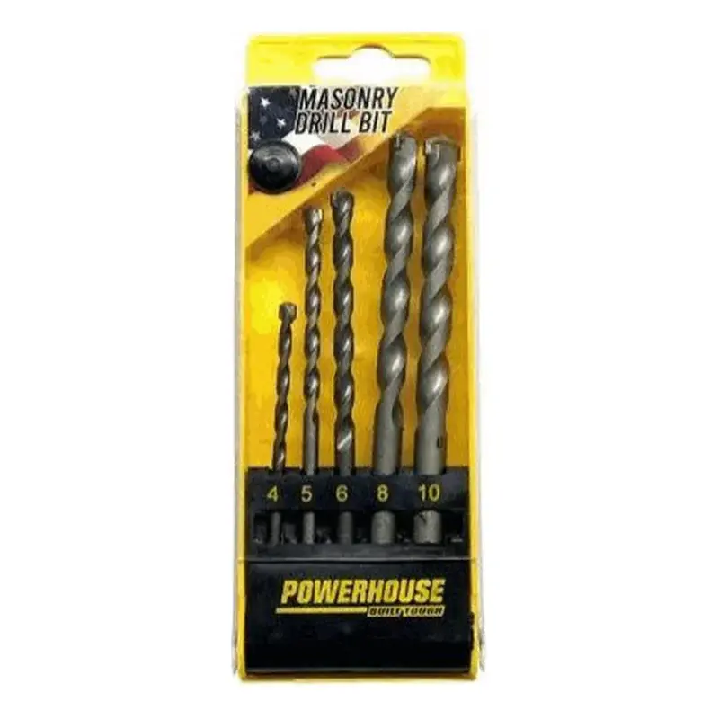 Powerhouse Masonry Drill Bit Set 5 Pcs/Set (4mm,5mm,6mm,8mm,10mm)