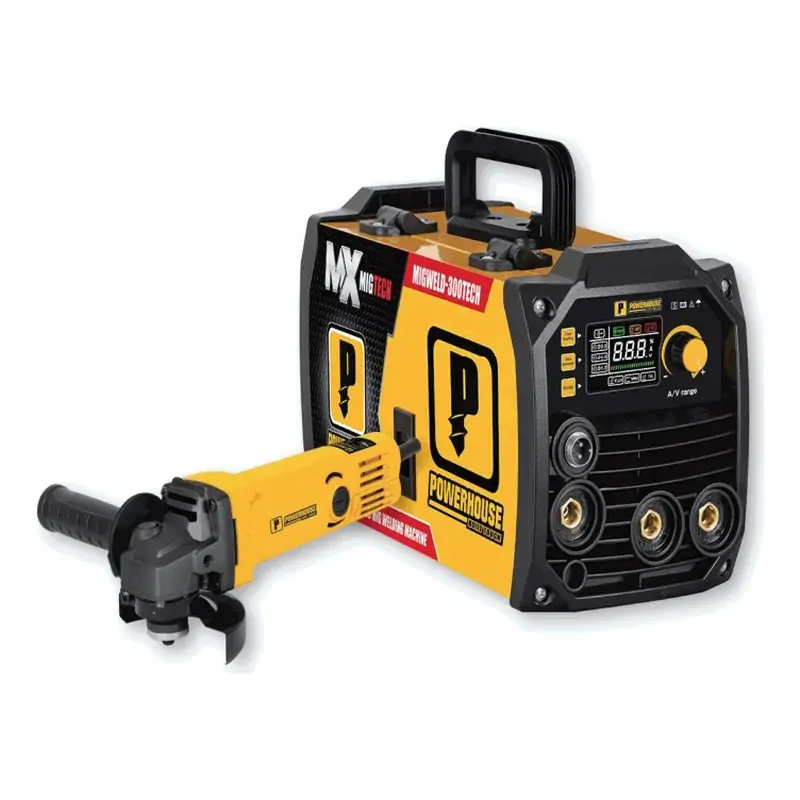 Powerhouse Migweld Gasless Auto Synergic MX Migtech Series 300A w/ Free Angle Grinder 750W