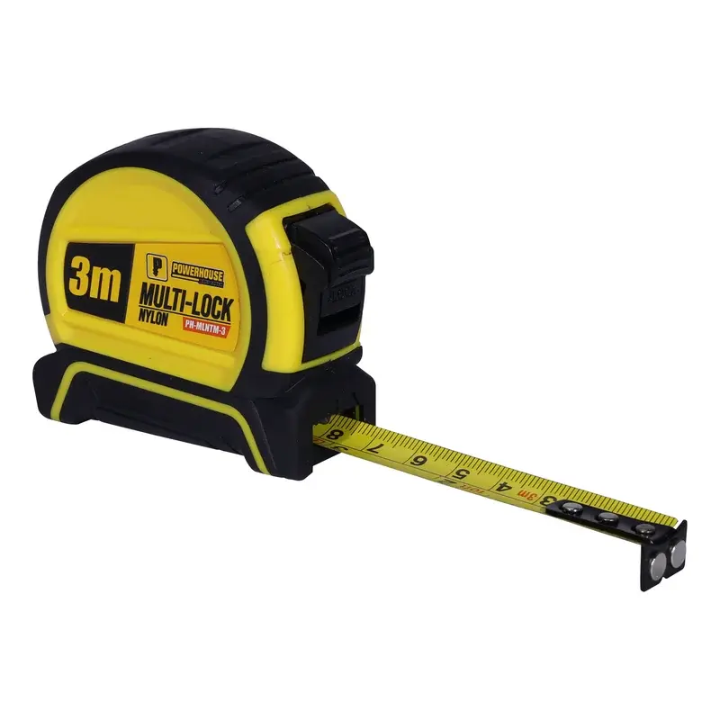 Powerhouse Multi-Lock Nylon Tape Measure 8m x 25mm