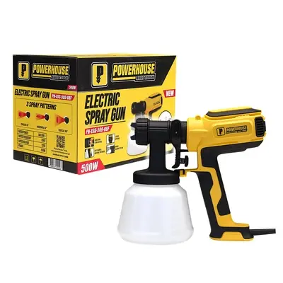 Powerhouse Electric Spray Gun w/ Unique Blow Function 500W Complete Accessories