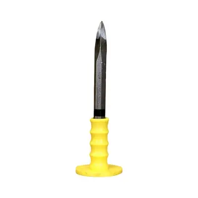 Powerhouse Bull Point Chisel w/ PVC Protector (Pointed) 1" x 12"