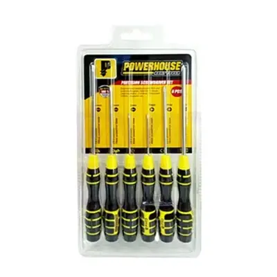 Powerhouse Precision Screwdriver Set Yellow Case (6 Pcs/Set)