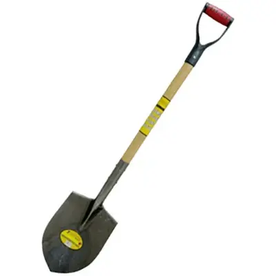 Powerhouse Premium Wooden Handle Shovel Round Point Shovel