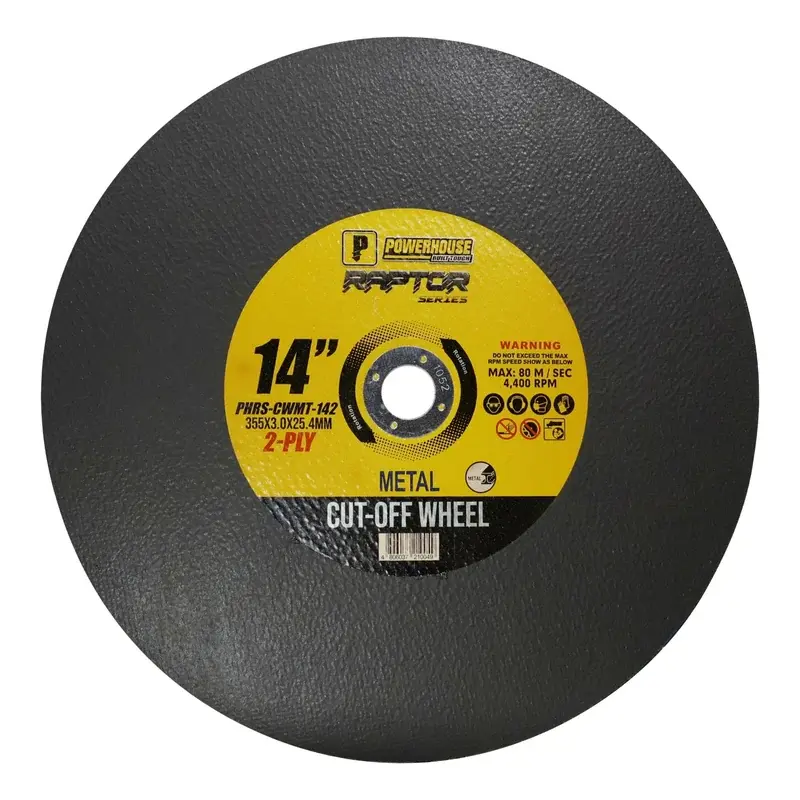 Powerhouse Raptor Series Abrasive Cut-Off Wheel for Metal 2-Ply 355x3.0x25.4mm
