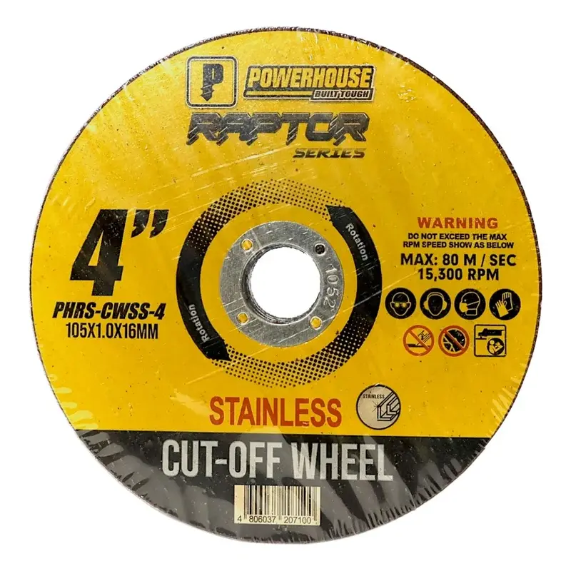 Powerhouse Raptor Series Abrasive Cut-Off Wheel for Stainless 105x1.0x16mm